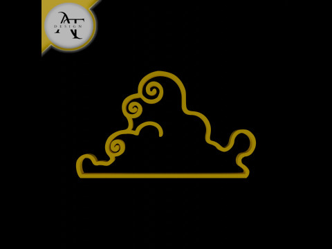 Simple Cloud Symbol - 2D Art 3D Modell