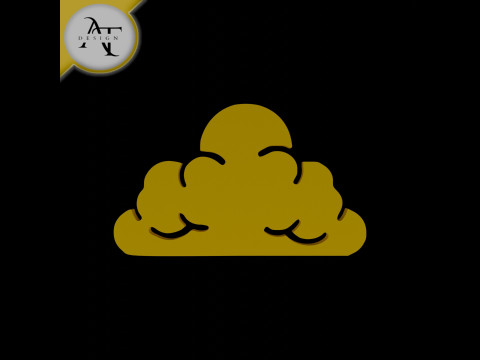 Simple Cloud Symbol - 2D Art 3Dモデル
