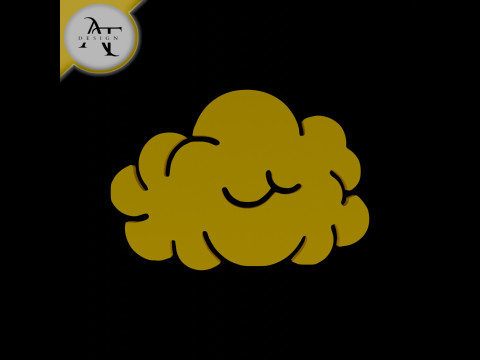 Simple Cloud Symbol - 2D Art 3D 모델