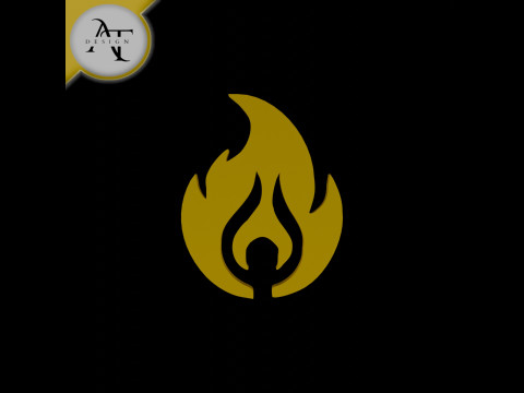 Simple Flame Symbol - 2D Art 3D मॉडल