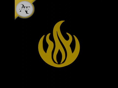 Simple Flame Symbol - 2D Art 3Dモデル