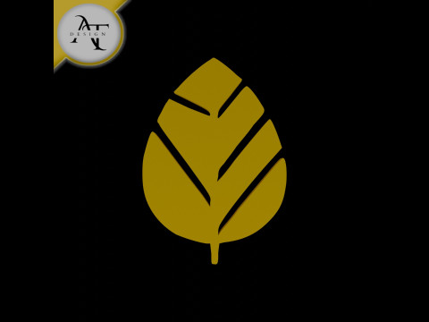 Simple Leaf Symbol - 2D Art 3D 模型