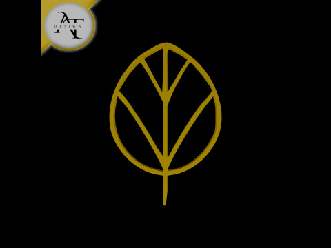 Simple Letter Symbol - 2D Art 3D Model