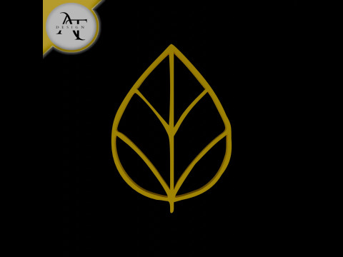 Simple Letter Symbol - 2D Art 3D Model