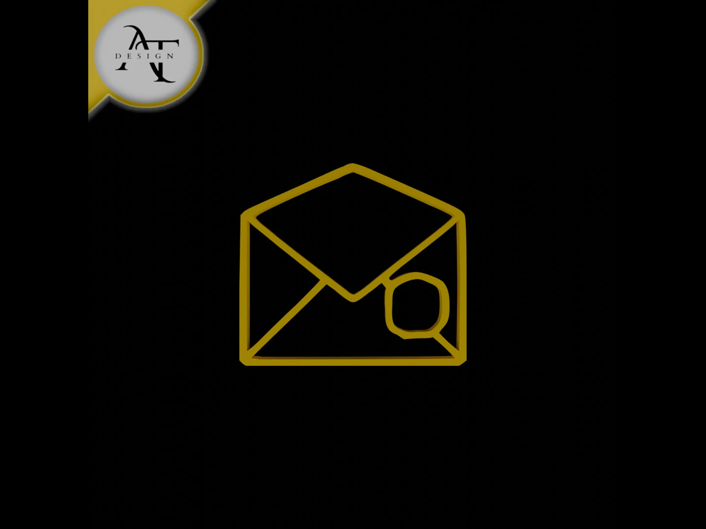 Simple Letter Symbol - 2D Art 3D Model .c4d .max .obj .3ds .fbx .stl .blend