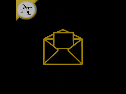 Simple Letter Symbol - 2D Art 3D Model