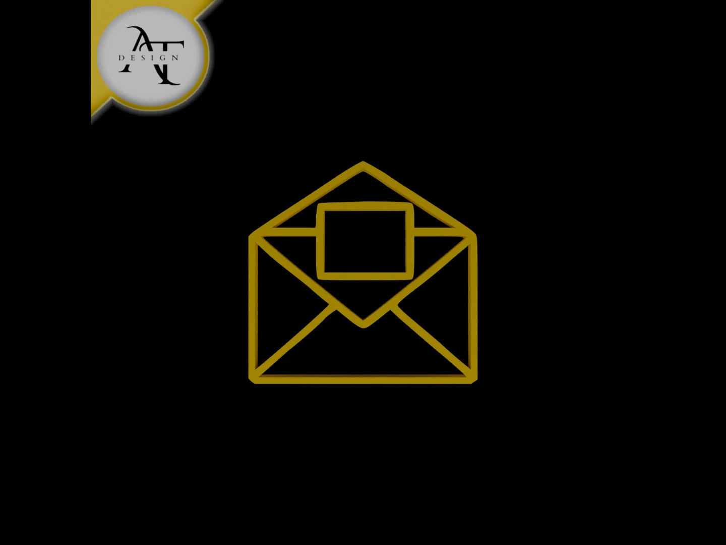 Simple Letter Symbol - 2D Art 3D Model .c4d .max .obj .3ds .fbx .stl .blend