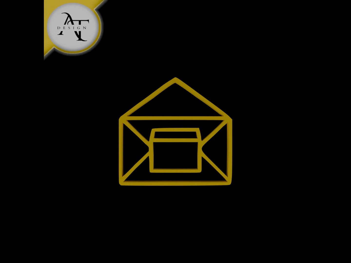Simple Letter Symbol - 2D Art 3D Model .c4d .max .obj .3ds .fbx .stl .blend
