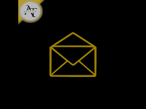 Symbole de lettre simple - Art 2D Modèle 3D