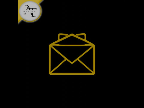 Symbole de lettre simple - Art 2D Modèle 3D