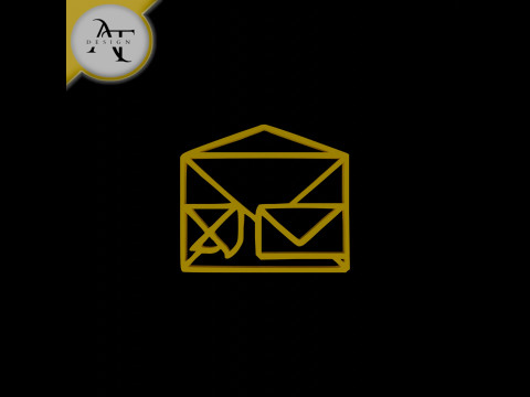 Simple Letter Symbol - 2D Art 3D Model