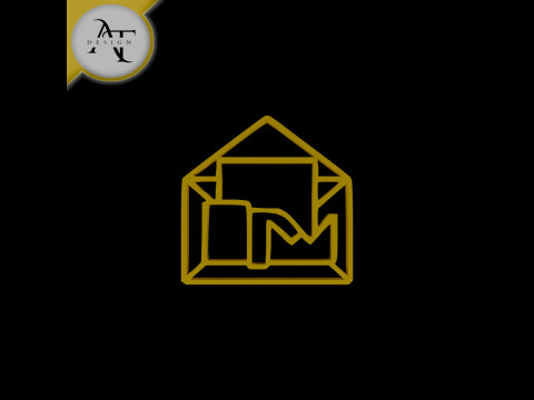 Simple Letter Symbol - 2D Art 3D Model