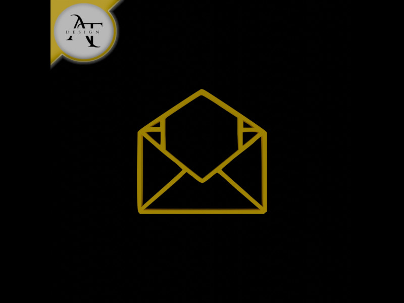 Simple Letter Symbol - 2D Art 3Dモデル .c4d .max .obj .3ds .fbx .stl .blend