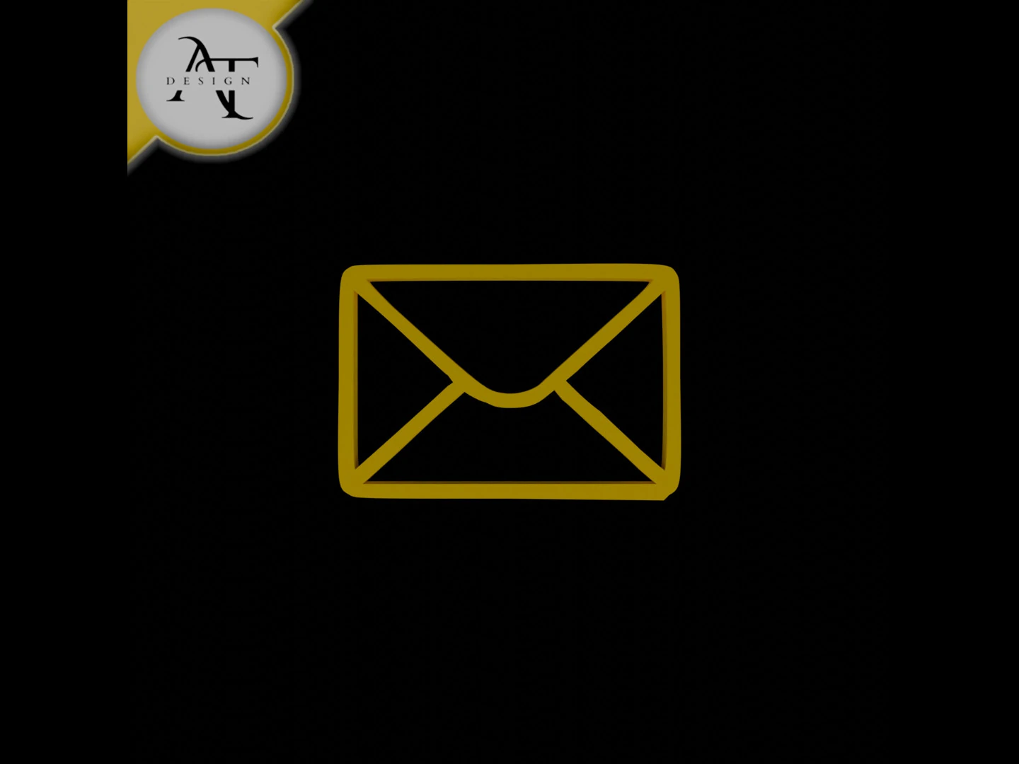 Simple Letter Symbol - 2D Art 3D Model .c4d .max .obj .3ds .fbx .stl .blend 