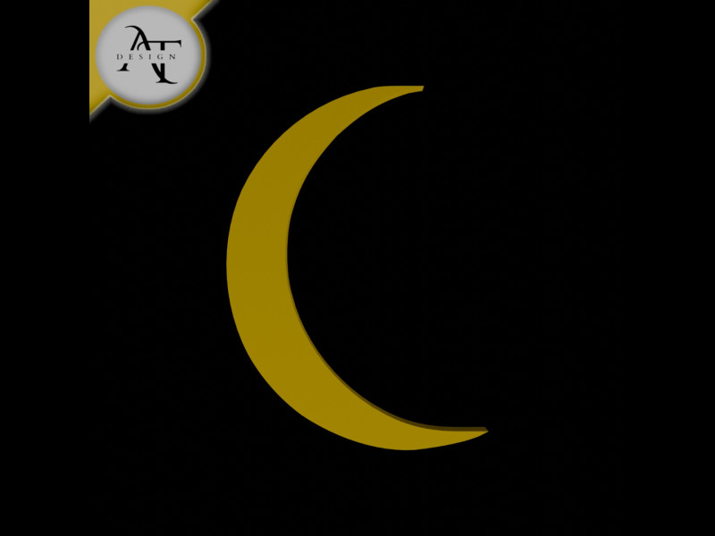 Simple Letter Symbol - 2D Art Model 3D .c4d .max .obj .3ds .fbx .stl .blend