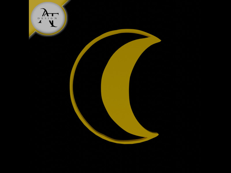 Simple Letter Symbol - 2D Art Model 3D .c4d .max .obj .3ds .fbx .stl .blend