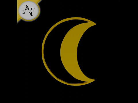 Basit Harf Sembol&uuml; - 2D Sanat 3D Model