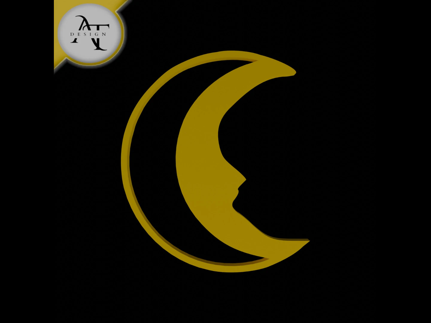 Simple Letter Symbol - 2D Art 3D Model .c4d .max .obj .3ds .fbx .stl .blend