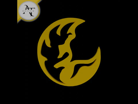 Symbole de lettre simple - Art 2D Modèle 3D