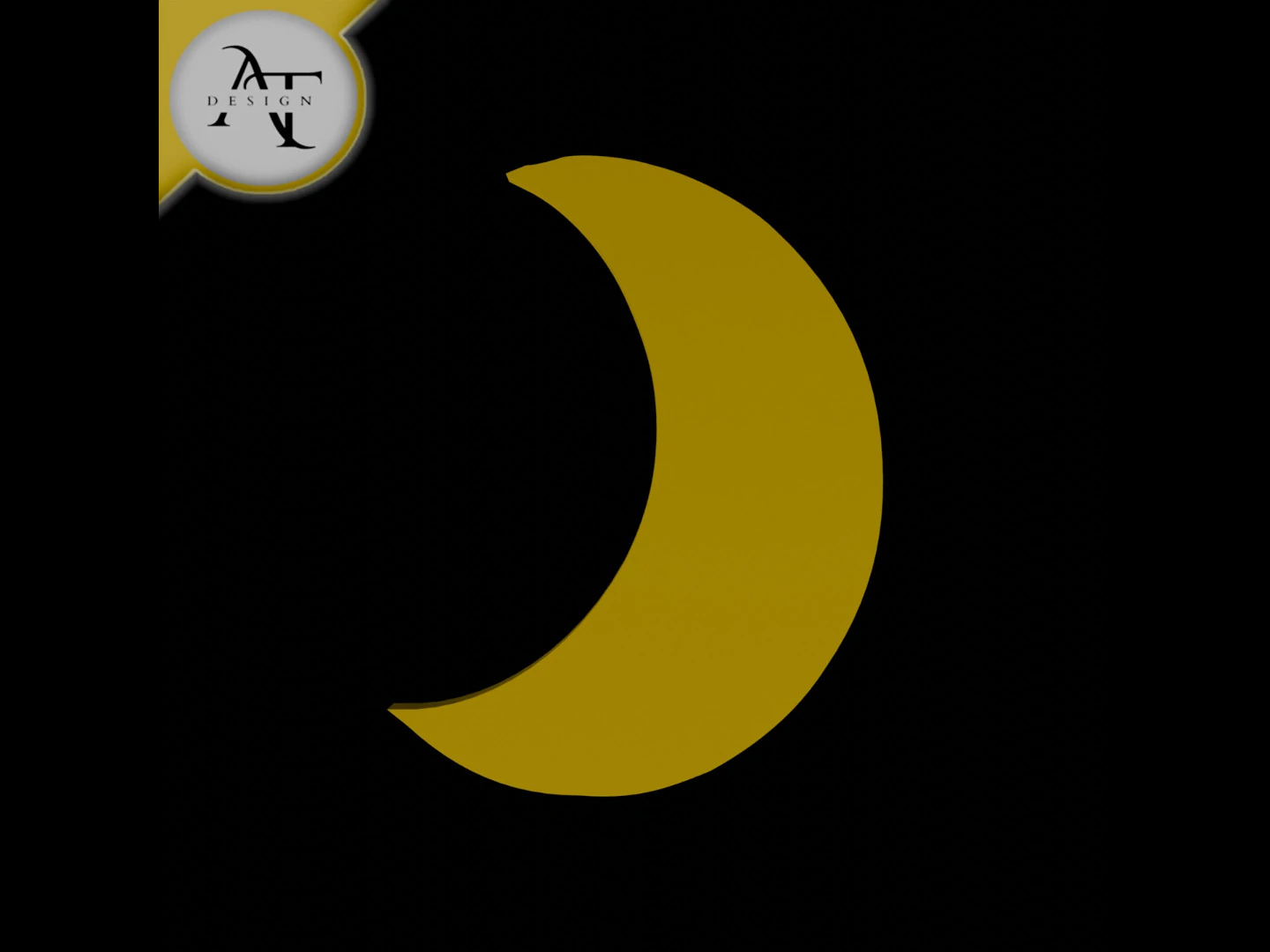 Simple Letter Symbol - 2D Art 3D Model .c4d .max .obj .3ds .fbx .stl .blend 