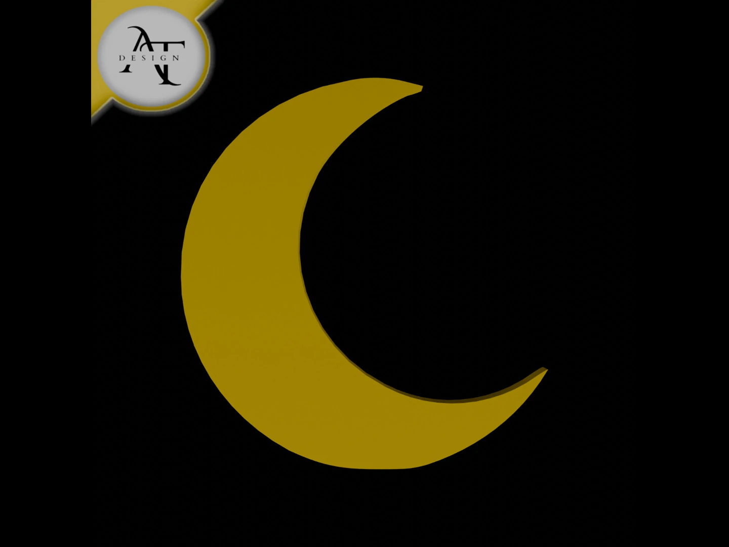 Simple Letter Symbol - 2D Art 3D Model .c4d .max .obj .3ds .fbx .stl .blend 