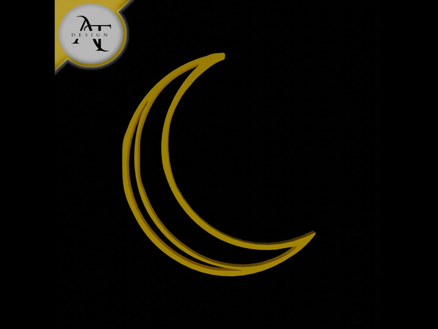 Simple Letter Symbol - 2D Art 3D Model .c4d .max .obj .3ds .fbx .stl .blend 