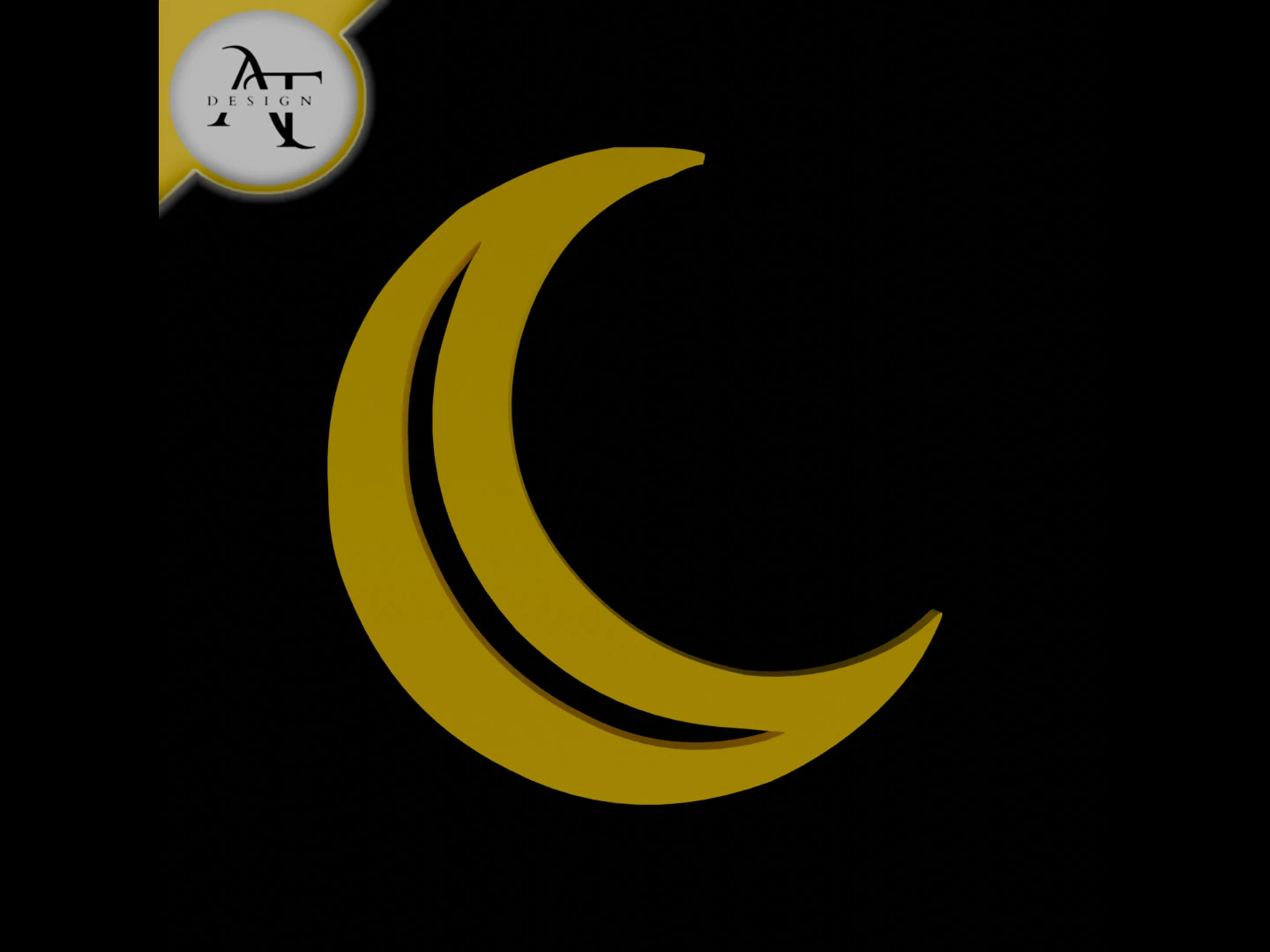 Simple Letter Symbol - 2D Art 3D Model .c4d .max .obj .3ds .fbx .stl .blend 