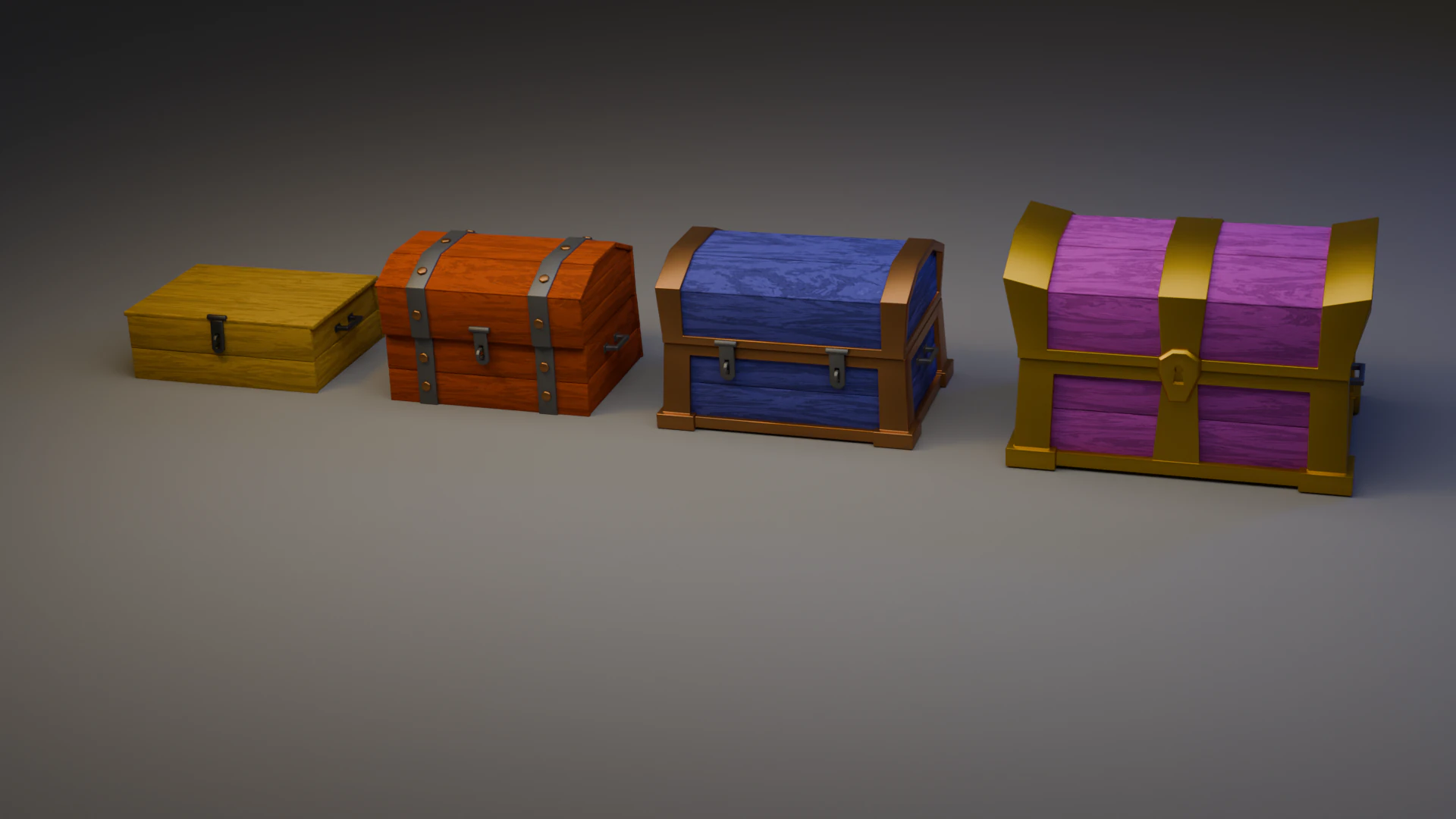 Chests Asset 3D Model .c4d .max .obj .3ds .fbx .stl .blend 
