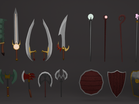 Weapuns Pack 3D Модель