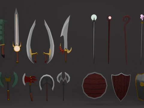 Weapuns Pack 3D Model