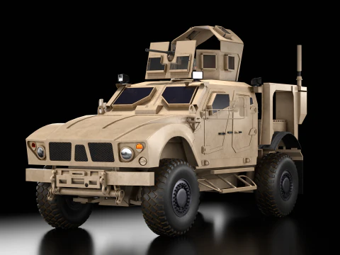 Oshkosh M-ATV Military Vehicle Rigged 3D Model