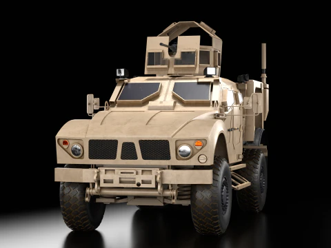Oshkosh M-ATV Military Vehicle Rigged 3D Model