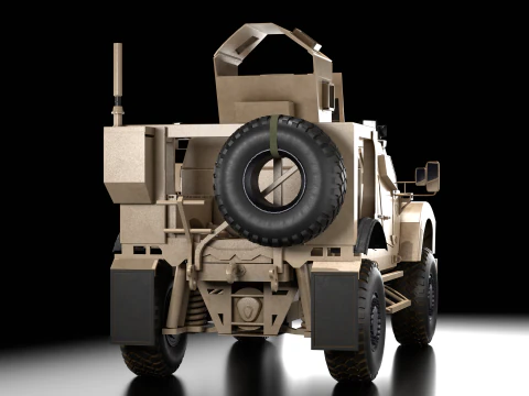 Oshkosh M-ATV Military Vehicle Rigged 3D Model