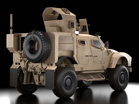Oshkosh M-ATV Military Vehicle Rigged 3D-Modell