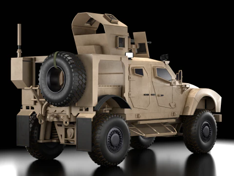 Oshkosh M-ATV Military Vehicle Rigged 3D Model