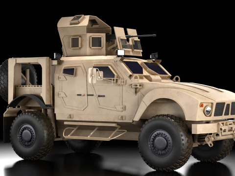 Oshkosh M-ATV Military Vehicle Rigged 3D Model