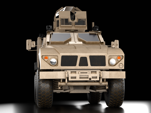 Oshkosh M-ATV Military Vehicle Rigged 3D-Modell