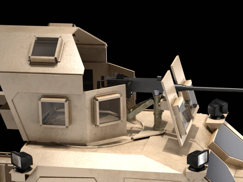 Oshkosh M-ATV Military Vehicle Rigged 3D Model