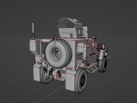 Oshkosh M-ATV Military Vehicle Rigged 3D-Modell