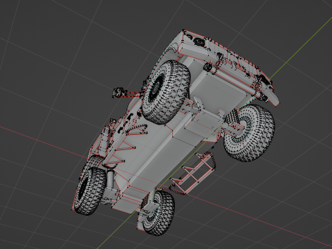 Oshkosh M-ATV Military Vehicle Rigged 3D-Modell