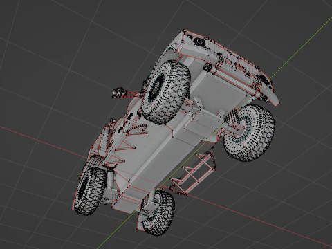 Oshkosh M-ATV Military Vehicle Rigged 3D Model