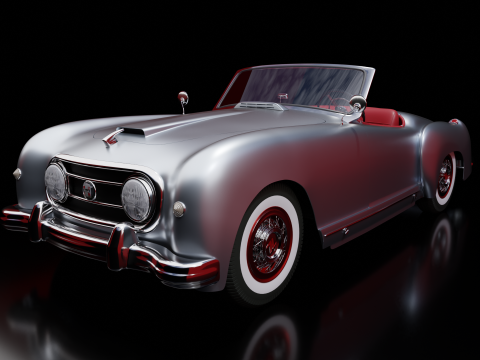 Nash Healey Pininfarina Roadster 1952-1953 Rigged 3D Model