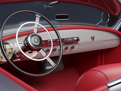 Nash Healey Pininfarina Roadster 1952-1953 Rigged Modelo 3D