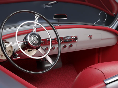 Nash Healey Pininfarina Roadster 1952-1953 Rigged 3D Model