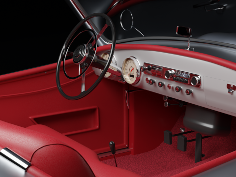 Nash Healey Pininfarina Roadster 1952-1953 Rigged Modelo 3D