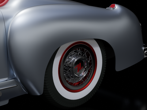 Nash Healey Pininfarina Roadster 1952-1953 Rigged Modelo 3D
