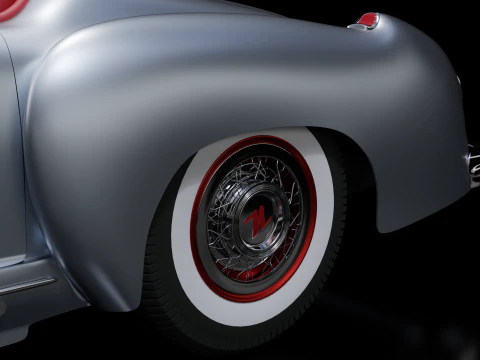 Nash Healey Pininfarina Roadster 1952-1953 Rigged 3D Model