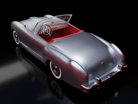 Nash Healey Pininfarina Roadster 1952-1953 Rigged 3D Model