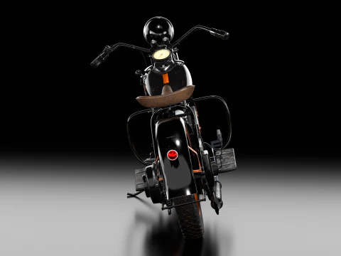 Harley Davidson 1936 Motorcycle 3D Model