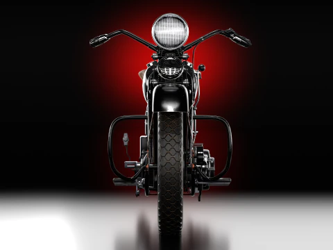 Harley Davidson 1936 Motorcycle 3D Model